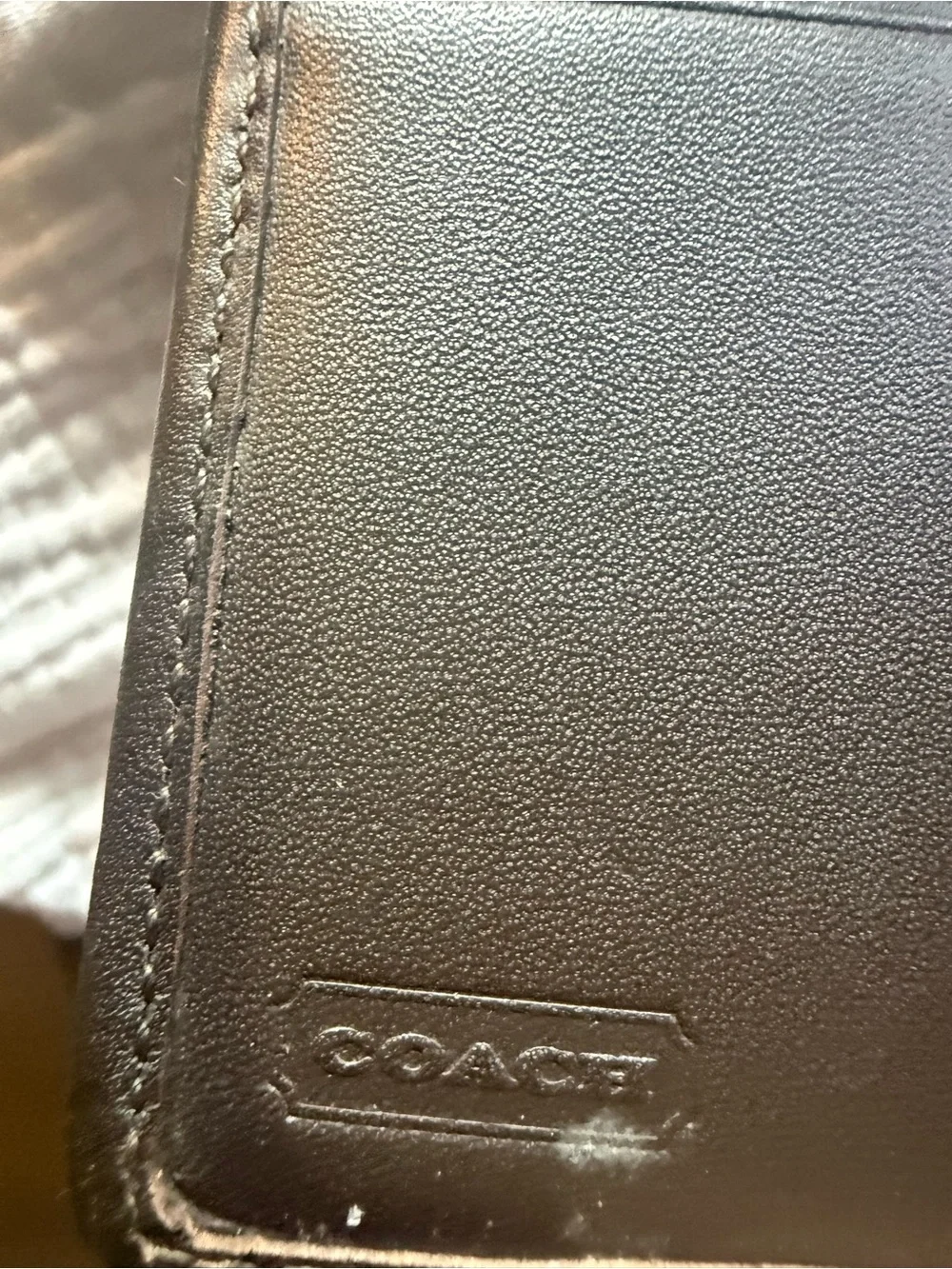 Coach Black & Burgundy Signature Organizer Wallet